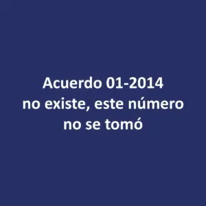 Acuerdo N.º 01-2014